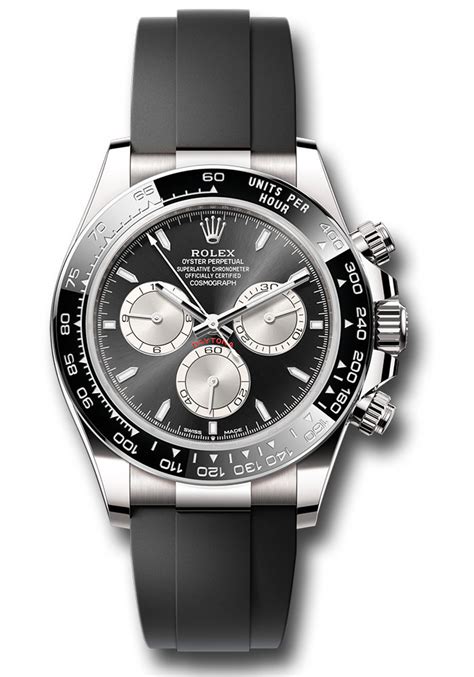 rolex daytona white gold steel dial oysterflex strap|Meer.